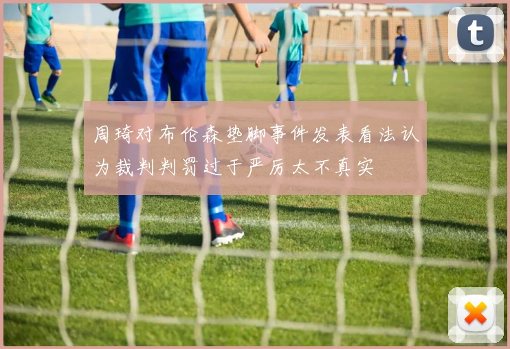 周琦对布伦森垫脚事件发表看法认为裁判判罚过于严厉太不真实
